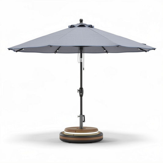 Parasol met een aluminium frame en een stoffen doek in donkerblauw 250 x 250 x 250cm